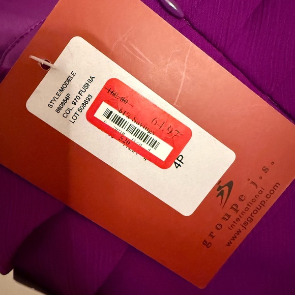 NWT js collection purple layer dress 4 petite - Picture 4 of 4